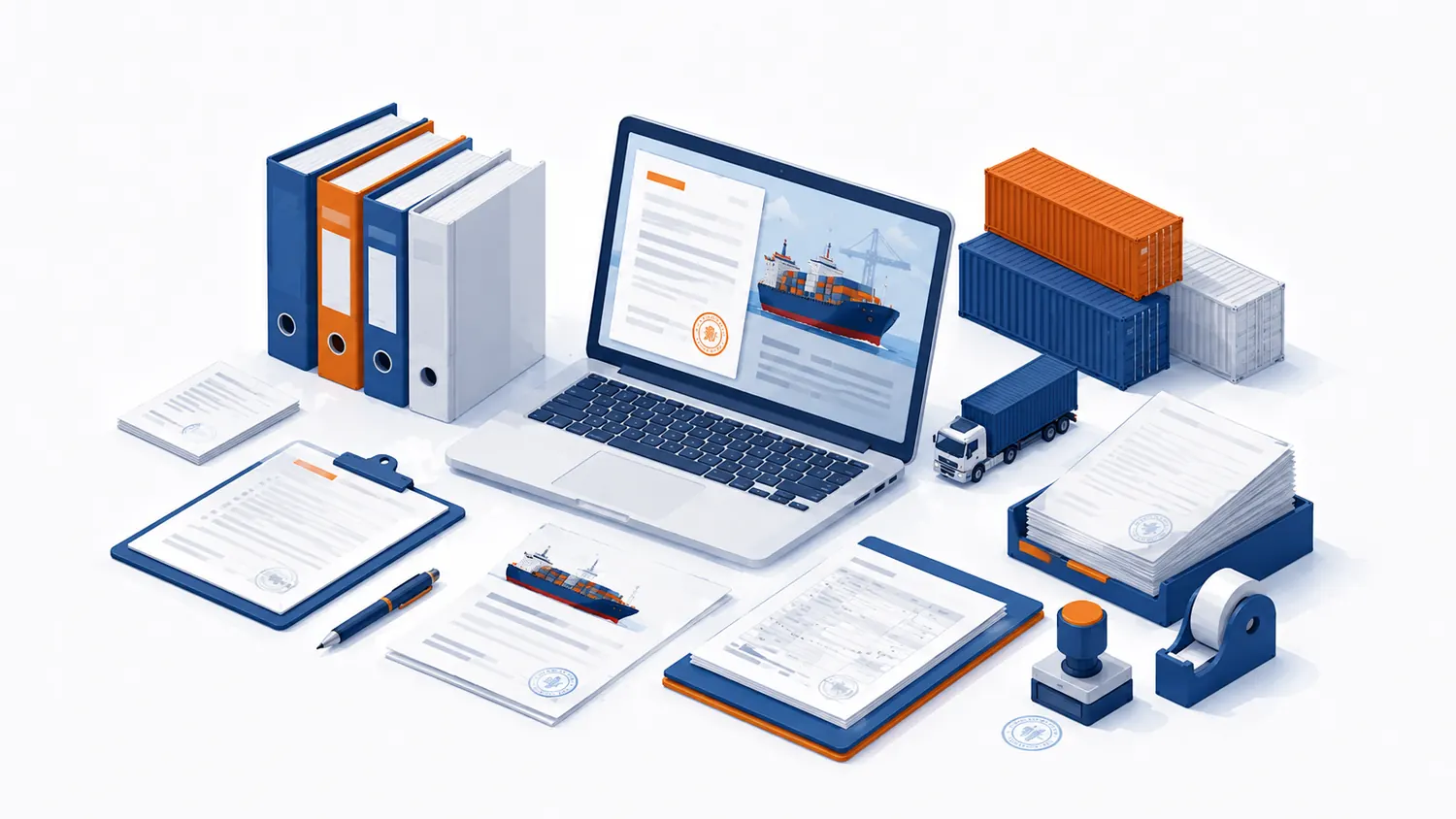 Shipping documentation and customs paperwork